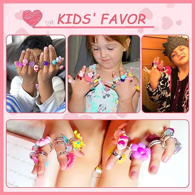 Thumbnail 5 de PinkSheep Little Girl Jewel Rings 24 💍