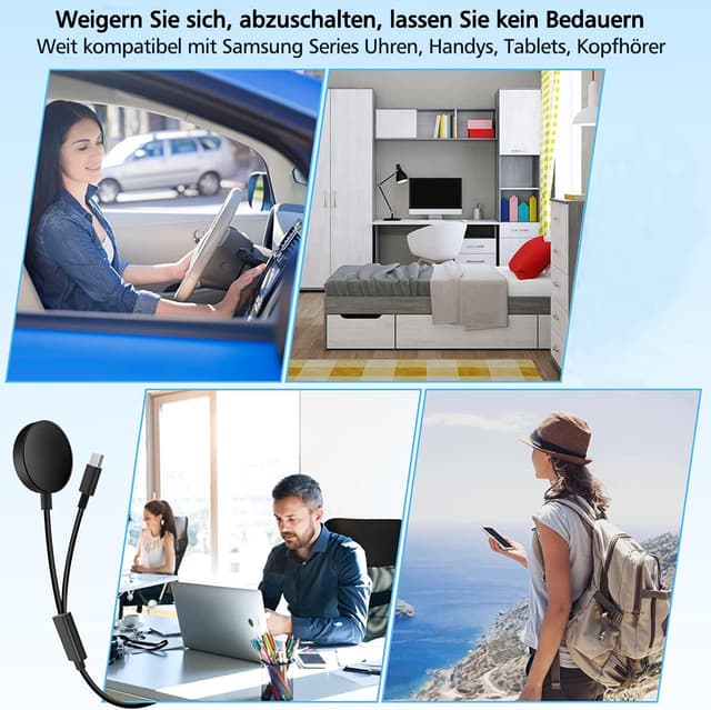 Detalle 2 de 2-in-1 Galaxy Watch Ladegerät 1,2 m