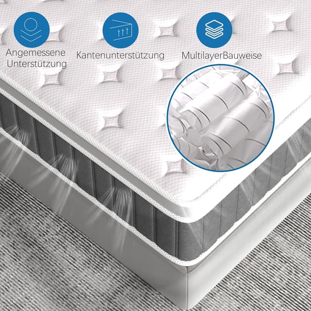Thumbnail 5 de Bednew Matratze 120 x 200 cm Federkern