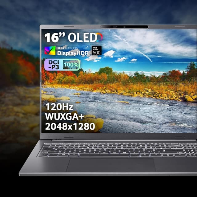 Detalle de Acer Aspire 16 AI A16-52M Copilot+ laptop (Core Ultra 7, 16GB RAM, 1TB SSD) with 16in WUXGA+ OLED