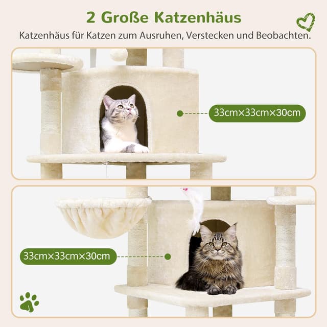 Detalle de Globlazer Kratzbaum Beige 167 cm für 3-4 Katzen