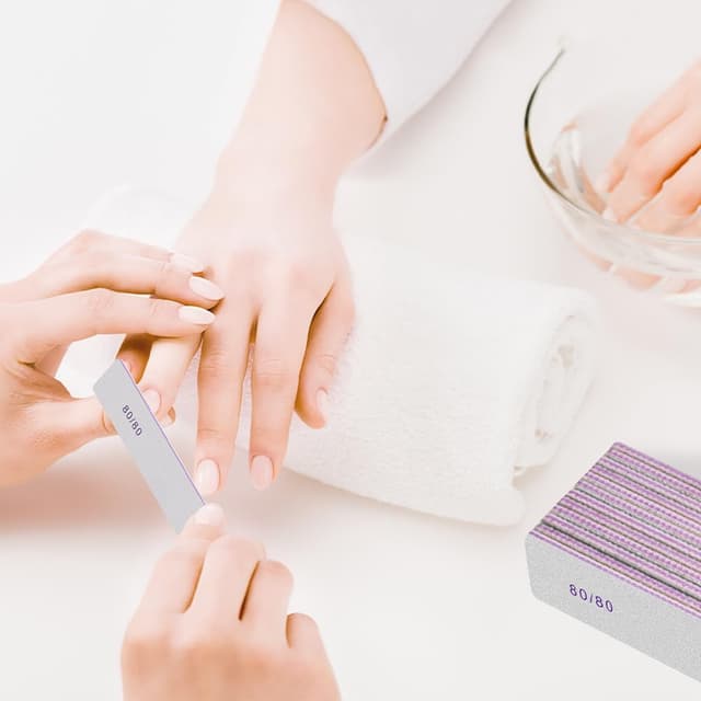 Detalle de LOPHE lot de 12 limes à ongles double face 80/80 – grains pour ongles naturels et artificiels