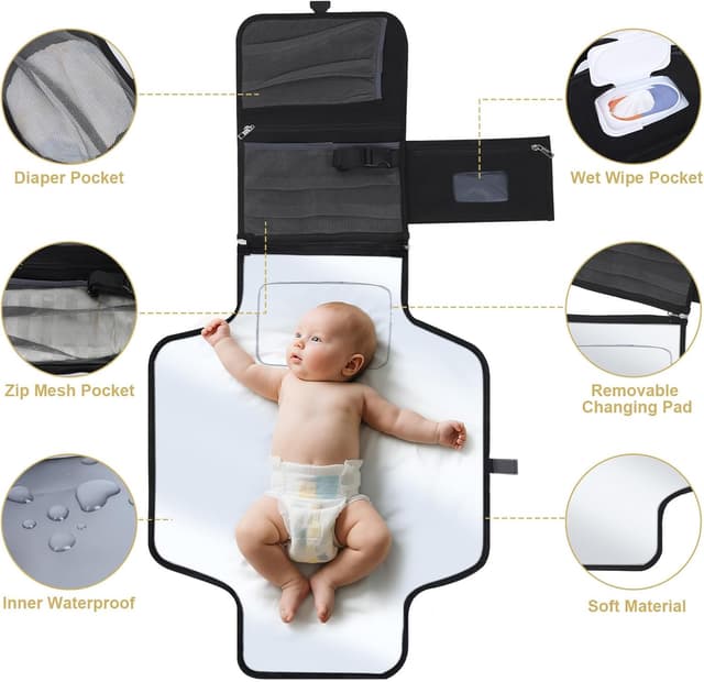 Thumbnail 3 de VINATO Fasciatoio Neonato con 5 Tasche 70x56cm