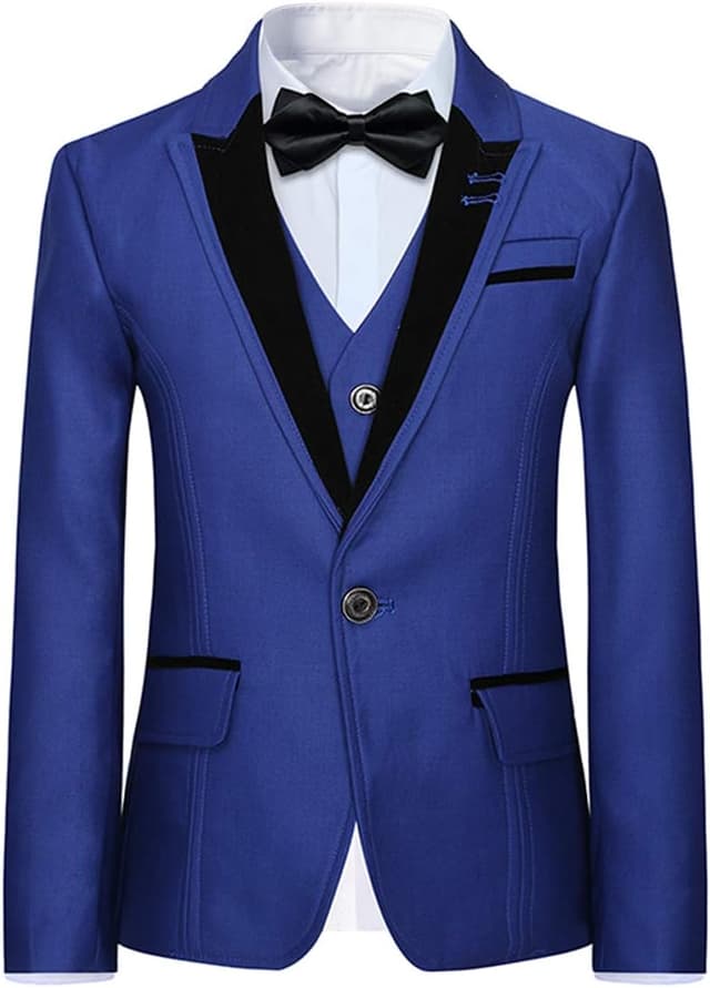 Detalle de Sliktaa Jungen 3-teiliger Klassisch Slim Fit Hochzeitsanzug: Jacke, Weste & Hose