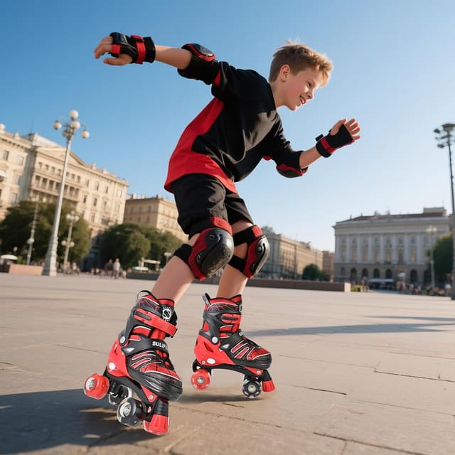 Thumbnail 6 de SULIFEEL Adjustable Kids Roller Skates (Ages 3–12) with 4-Size Fit & Light-Up Wheels