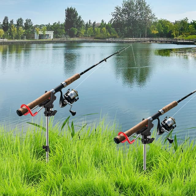 Detalle 2 de Leeko Rutenhalter Edelstahl, 2er-Set für Angeln