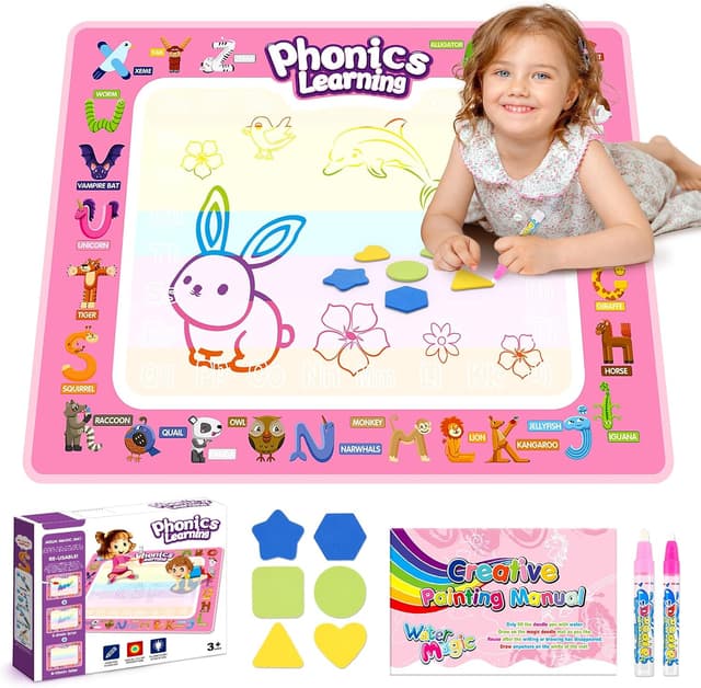 Detalle de Grriopi Water Drawing Mat Gifts for 2-6 Year Old Girls