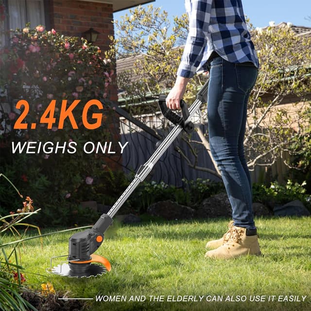 Detalle de Wrneaoch Metal Blade Cordless Strimmer 21V with 16 Blades (15cm cutting diameter)