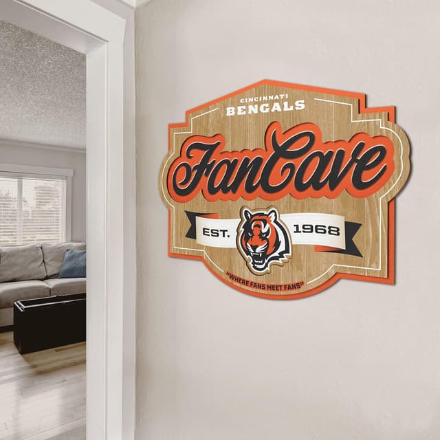 Detalle de YouTheFan NFL FanCave 3D Wall Art (Officially Licensed) — Ready-to-Hang FanCave Decor