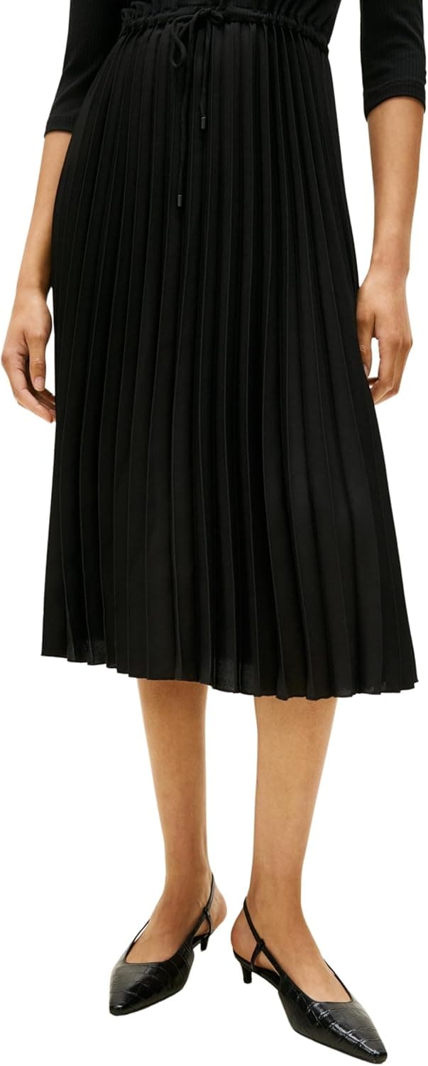 Thumbnail 3 de Tommy Hilfiger Women’s Slim Rib Mix Midi Dress with Mock Neck