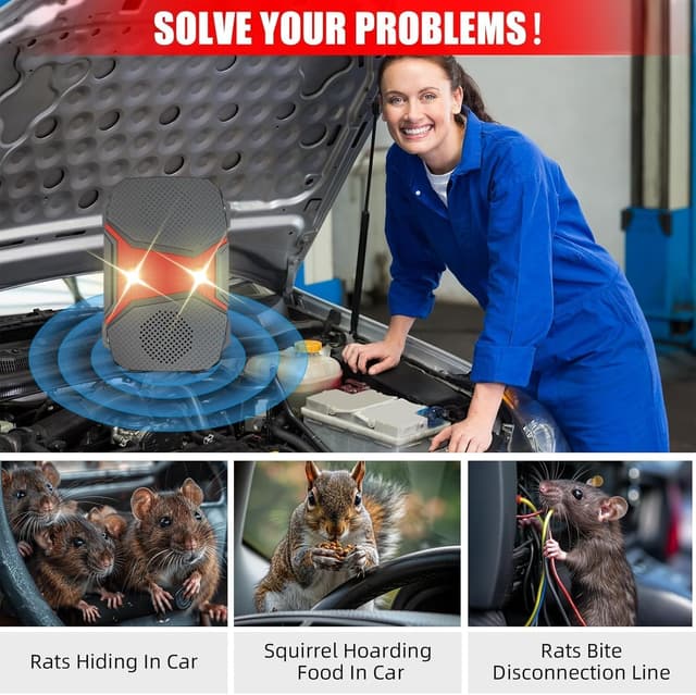 Detalle de WUGEIN repellente topi per auto a ultrasuoni con scaccia-martore portatile