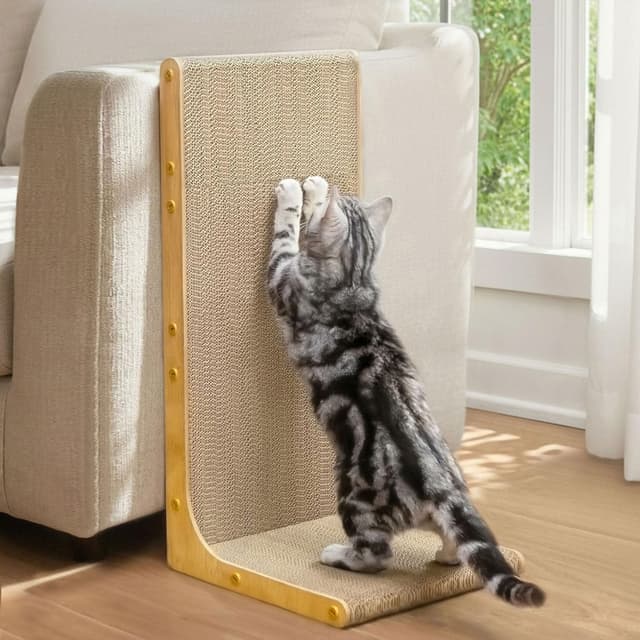Imagen de Conlun Cardboard Cat Scratcher 58 cm L-shape 🐱 en OfertitasTOP