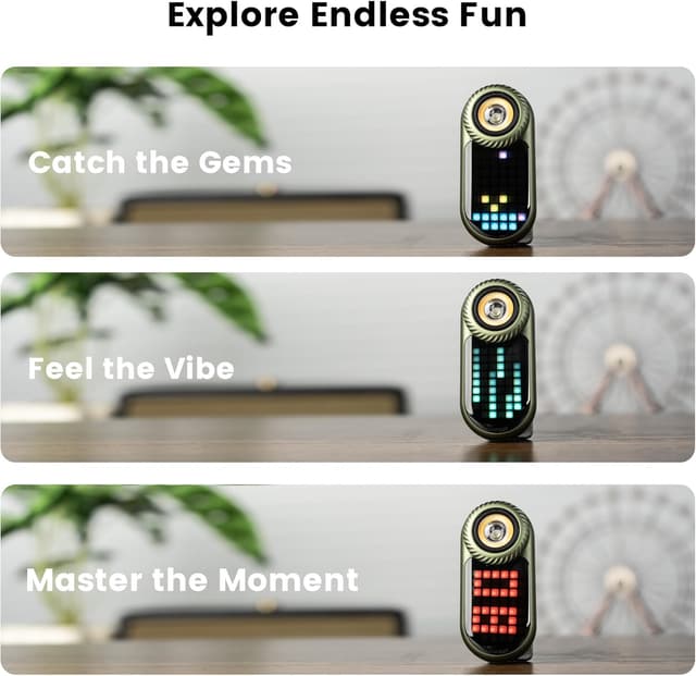 Detalle 2 de LOOP GEAR LOOPDOT Rechargeable EDC Torch (Green) — 400-lumen mini flashlight with RGB pixel display