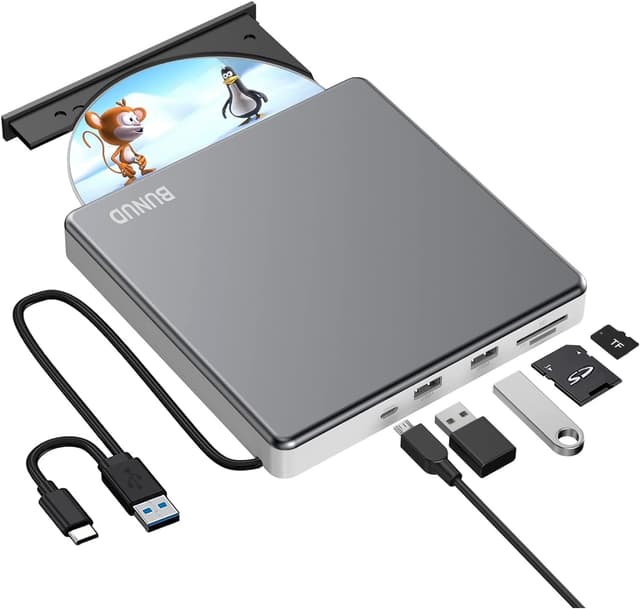 Detalle de BUNUD External CD DVD Drive USB 3.0 Type-C