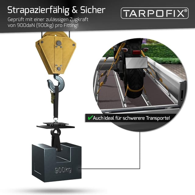 Thumbnail 3 de Tarpofix Airlineschiene Fitting Ring 10er Set 900 kg