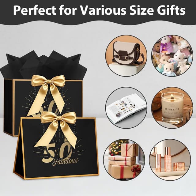 Thumbnail 3 de AOOSU Geschenktüte Geburtstag 28×20×10cm