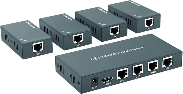 Detalle de Steetek HDMI Extender 1080p@60Hz (3D) over Cat5e/Cat6/Cat7, 1TX + 4RX kit up to 50m