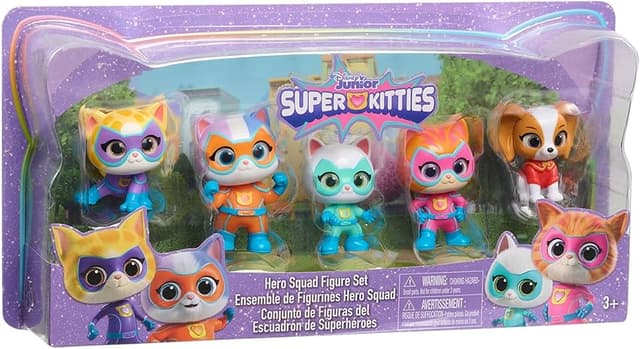 Detalle 2 de Just Play SuperKitties Hero Squad — 5 figuras 5 cm 🎲