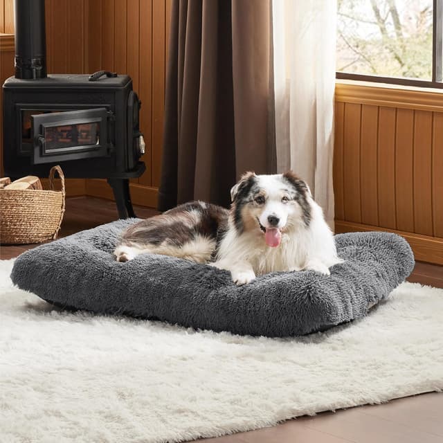 Detalle de Bedsure Dog Crate Bed XL 104x69cm — calming cushion
