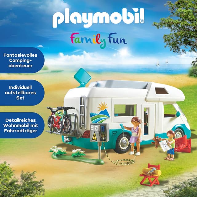 Detalle 1 de PLAYMOBIL 70088 Familien-Wohnmobil für Camping