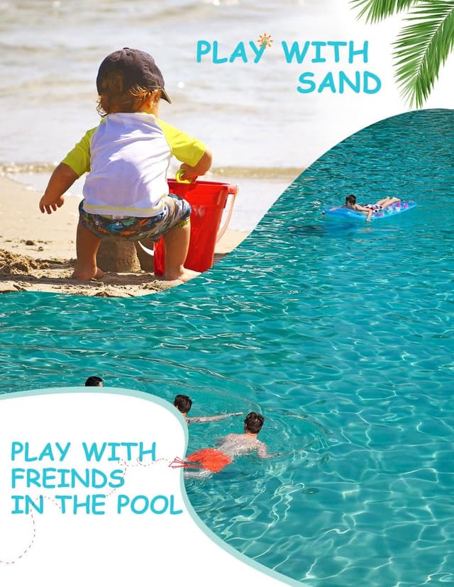 Detalle de MaaMgic Little Boys' Beach Trunk Toddler Swim Shorts – Animal Patterned Lightweight Boardshorts