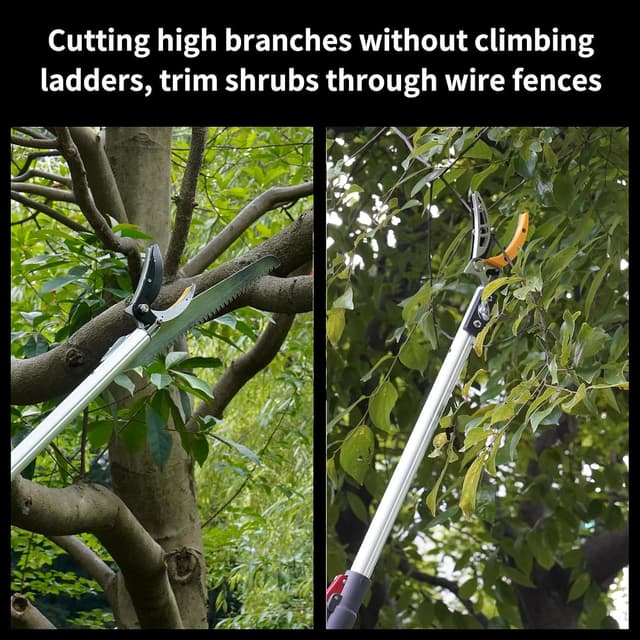 Detalle 2 de FLORA GUARD 1.3–2.2m Extendable Long Reach Pruner – Telescopic pole saw for tall trimming