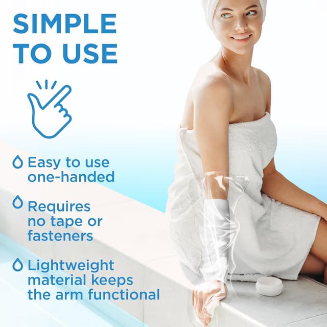 Thumbnail 3 de 100% Waterproof Arm Cover 23in for Shower