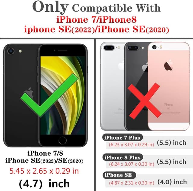 Detalle de Jihucase double-layer iPhone SE 2020/2022 & iPhone 7/8 case with screen protector (Green)