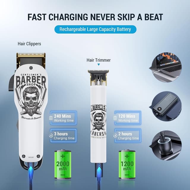 Detalle de BESTBOMG Y4+T9 tagliacapelli 2000mAh ✂