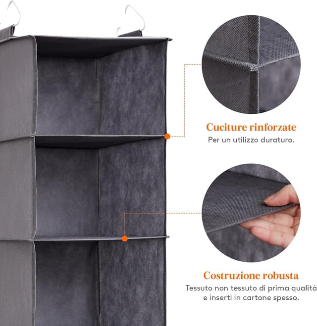 Thumbnail 6 de Lifewit organizer per armadio 102 cm