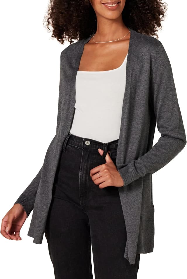 Detalle de Women’s Lightweight Cardigan Sweater, Mid-thigh