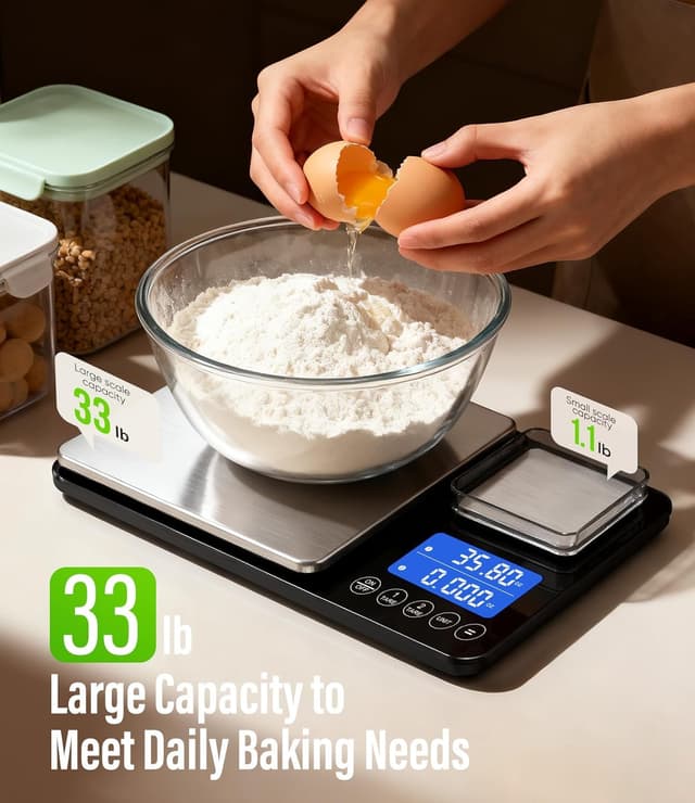 Detalle de Dual Platform Kitchen Scales 15kg capacity