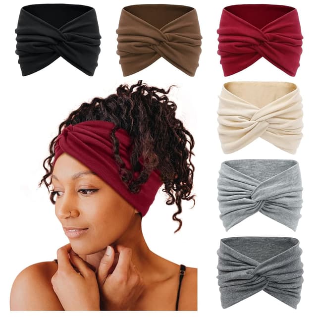 Detalle de Tobeffect 7'' Extra Wide Headbands, 6 Pack