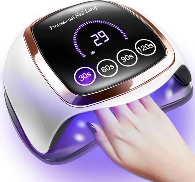 Detalle de Gugusure UV LED Nail Lamp (180W) with LCD Display, Auto Sensor, and 42 Beads