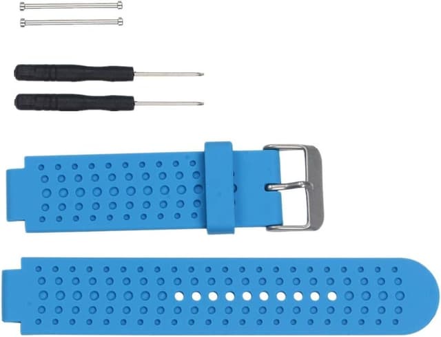 Detalle de Huwokxix silicone watch strap compatible with Garmin Approach S20/S5/S6 and Forerunner models (adjustable replacement band)