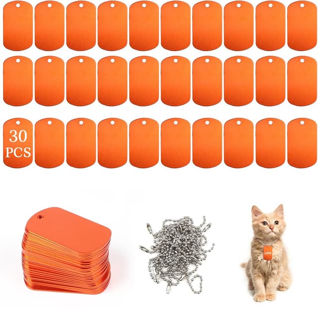 Detalle de LALAGO 30 Aluminium Hundemarken DIY Dog Tag