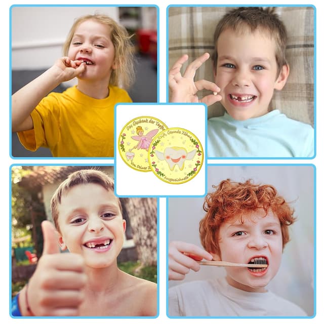 Thumbnail 6 de VEEKAY Zahnfee Münzen (10 Stück) – bunte Goldmünzen als Geschenk für Kinder