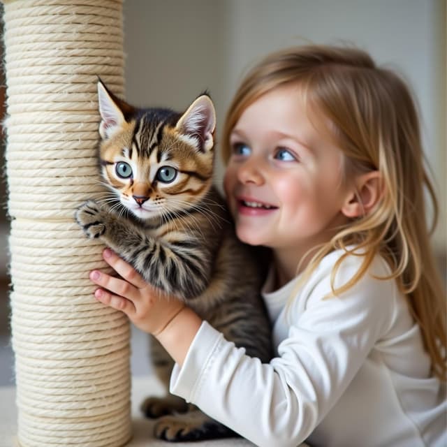 Detalle 2 de Pinkgarden Thick Natural Sisal Cat Scratching Post Refill (2 Pack) – 15.7in Length, 4.5in Thick