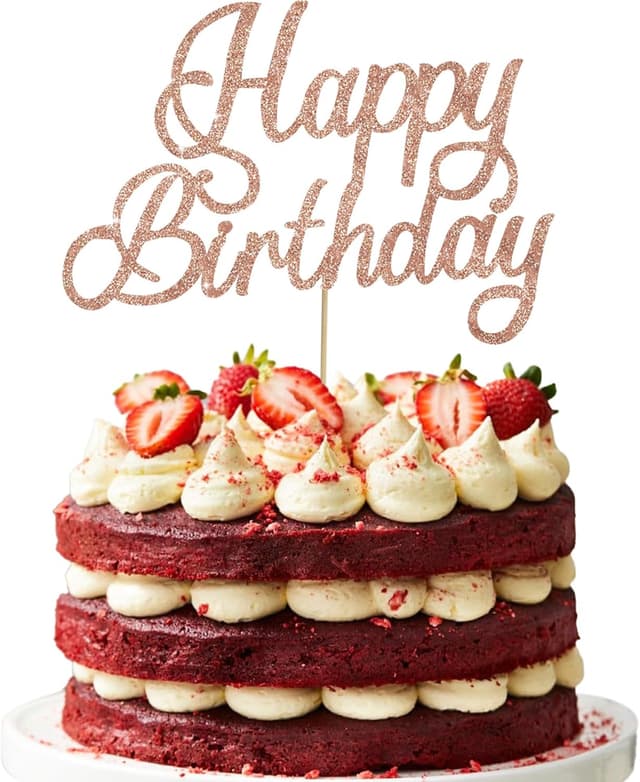Imagen de RIBBOOO Happy Birthday Cake Topper 1 pack 🎂 en OfertitasTOP