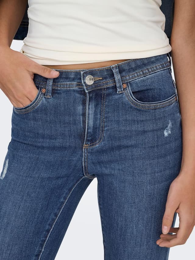 Detalle de ONLY Damen Skinny Jeans ONLWAUW mit mittlerer Taille – figurbetontes Skinny Fit