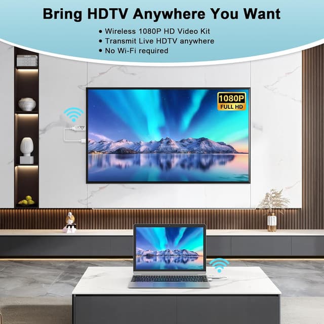 Detalle 2 de Wireless HDMI Transmitter and Receiver HDMI kabelloser Extender für Laptop 5G
