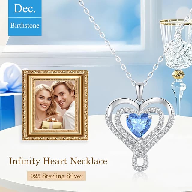 Detalle de llyish Collier pour femme en argent 925 avec pendentif cœur doré