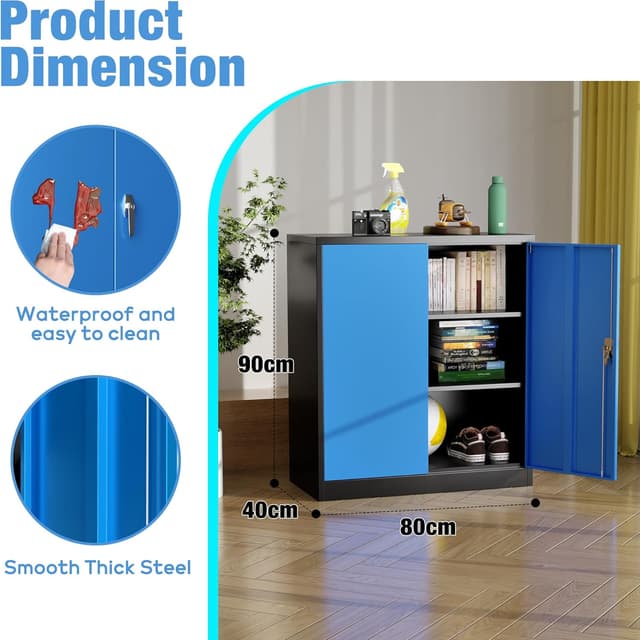 Detalle 2 de SUPEER Metal Storage Cabinet with Locking Doors