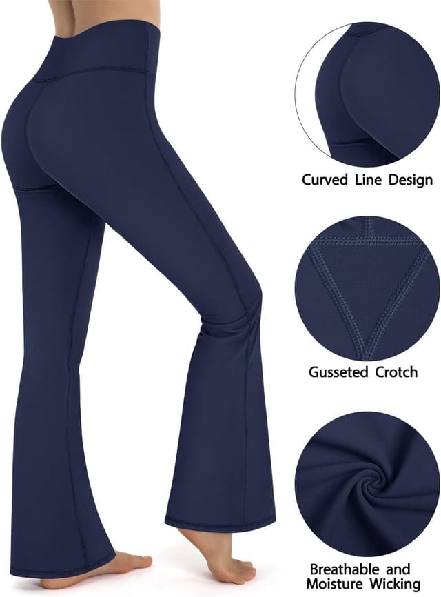 Detalle de Promover Flared Trousers Women Bootcut Yoga Pants with Tummy Control