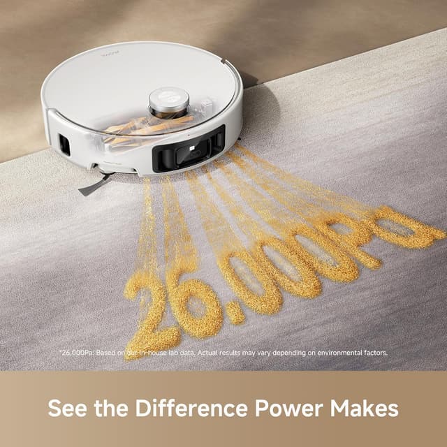 Detalle de Mova Z60 Ultra Roller SA Robot Vacuum and Mop with 26,000Pa Suction, Auto Mop Cleaning Dock & Voice Control