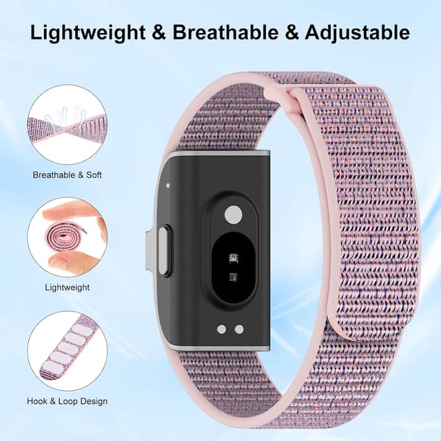 Detalle 2 de ZOOROO Nylon Loop Sport Replacement Bands for Hume Health Band (adjustable breathable wrist strap)