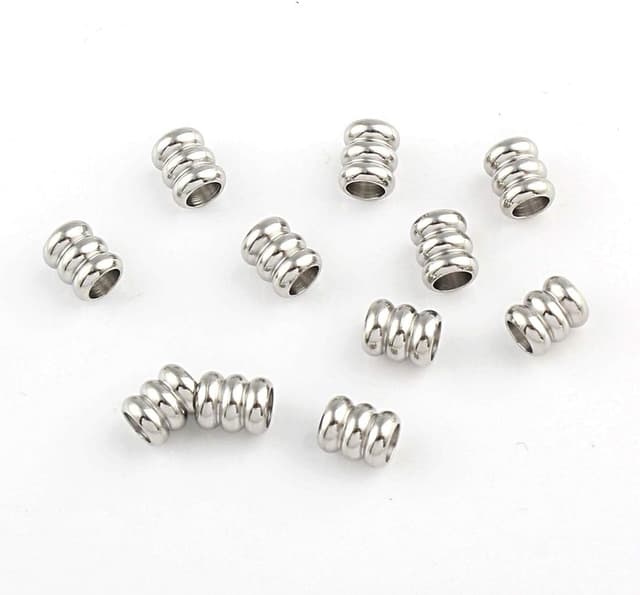 Detalle 1 de Perlin Edelstahl Spacer Perlen (Edelstahl 304) 8mm, Tube/Röhre, Loch ca. 5mm – 5 Stück
