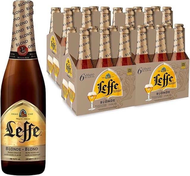 Imagen de Leffe Blonde Cerveza Pack 24 Botellas 🍺 Ligera y Suave en OfertitasTOP