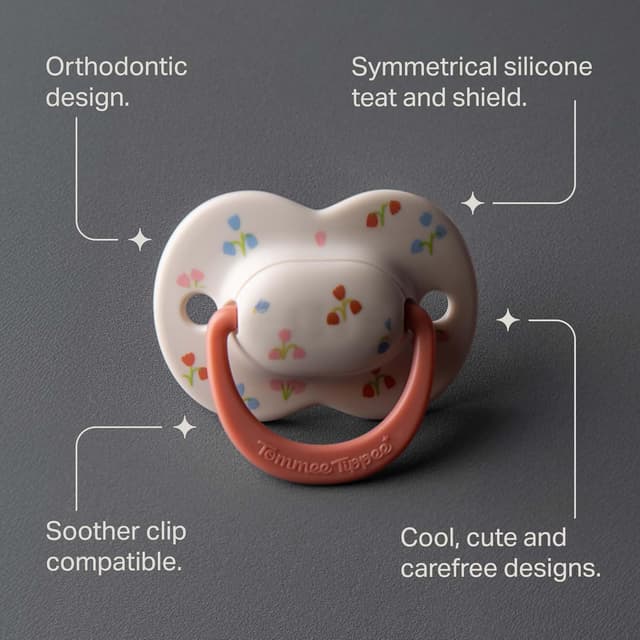 Detalle de Tommee Tippee Ultimate Fit Soother (18-36 Months) Orthodontic Dummy – Symmetrical Teat, 4 Pack