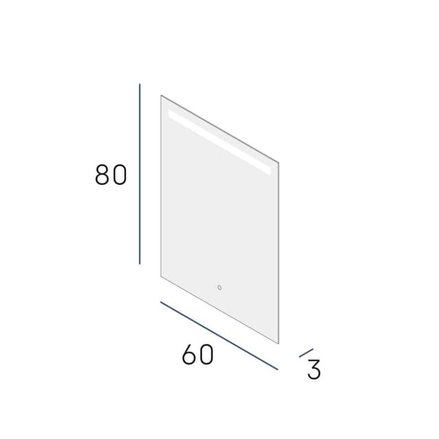 Detalle de Manillons Torrent Stripe PLUS Espejo de baño LED frontal 60 cm